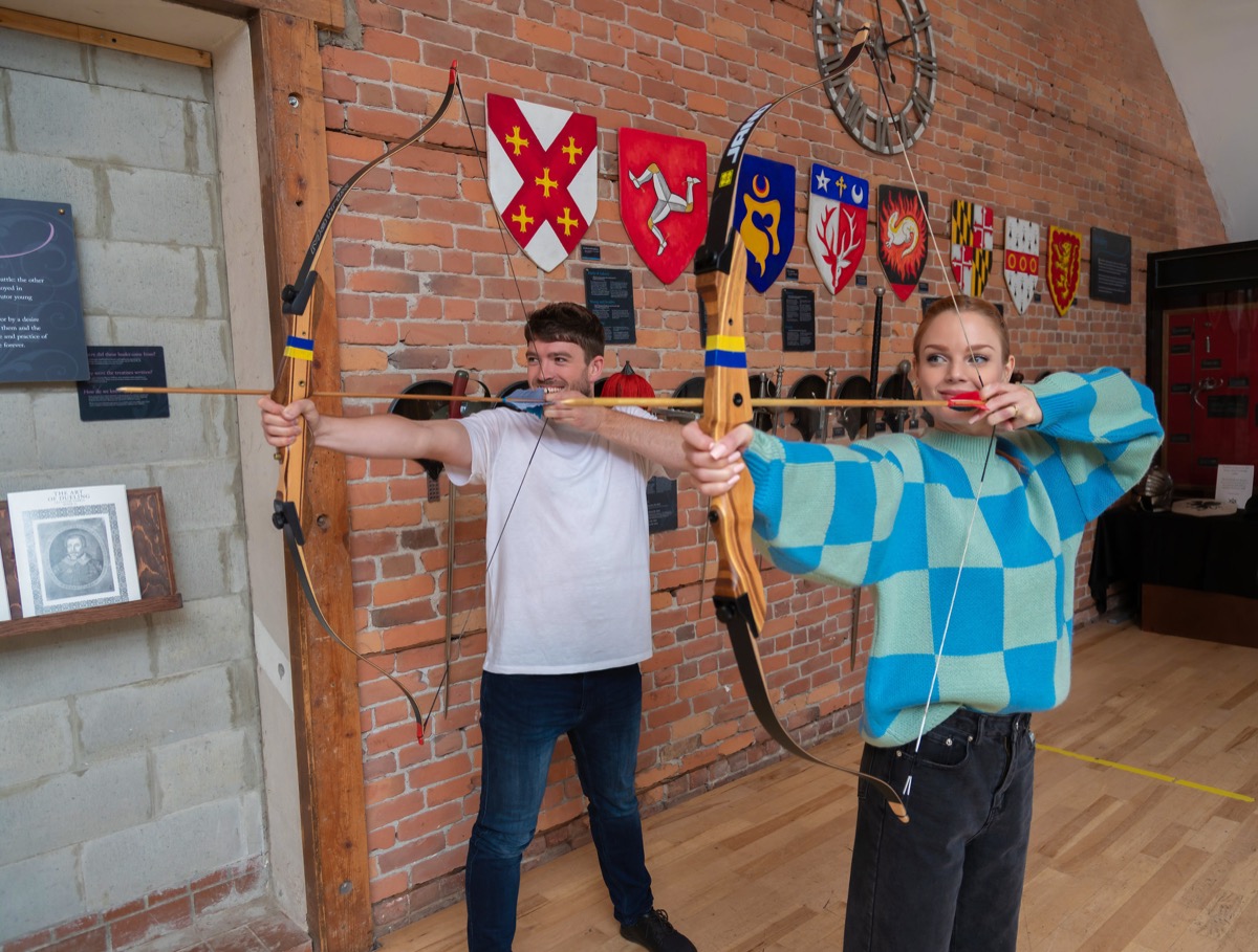 Team enjoying archery session at Academie Duello