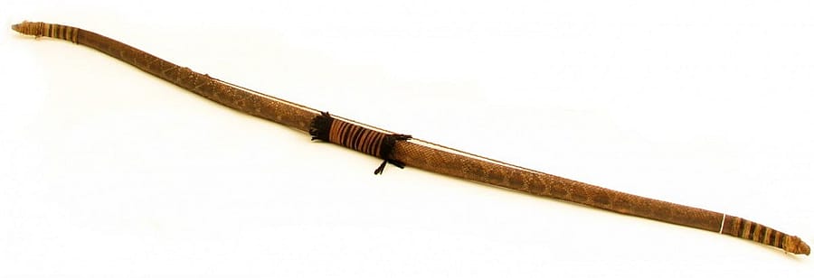 Plains Indigenous sinew-backed bow from museum collection