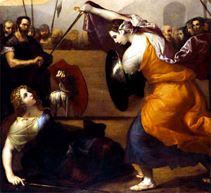 Duelo de Mujeres painting by Jose de Riberta