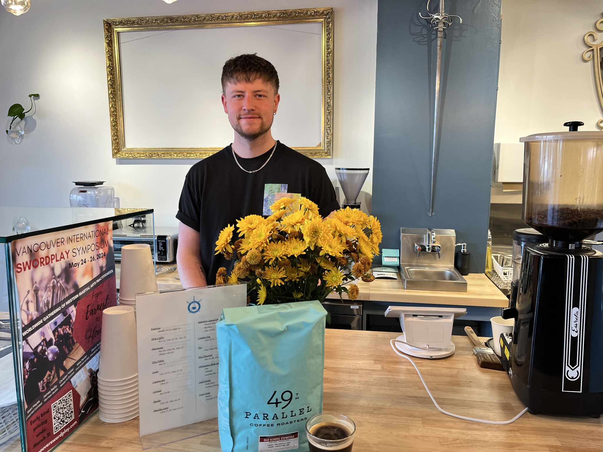 Guests enjoying food and drinks