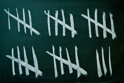 Proficiency by counting strikes on a blackboard